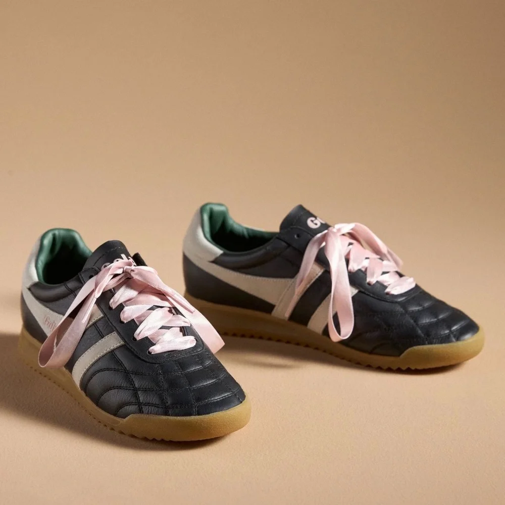 BRAND NEW IN BOX Black Gola x Anthropologie Stadium Sneakers - Picture 3 of 4